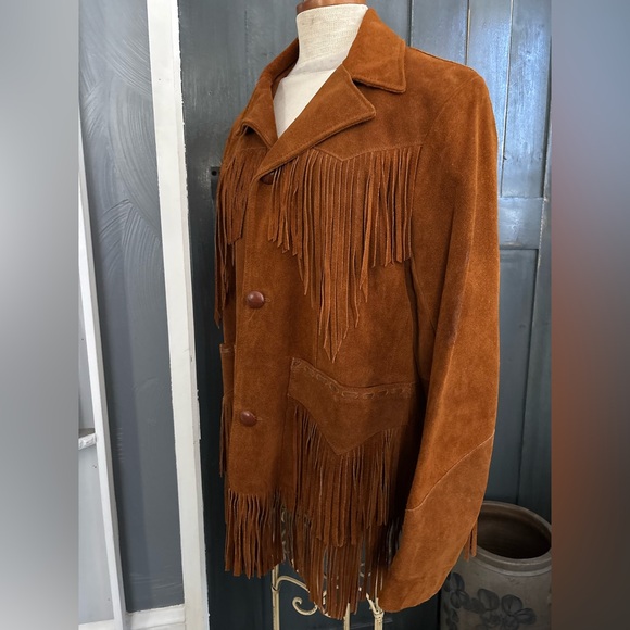 VINTAGE 70’s Fringe J. SCULLY Suede Jacket sz 40 - Picture 10 of 15